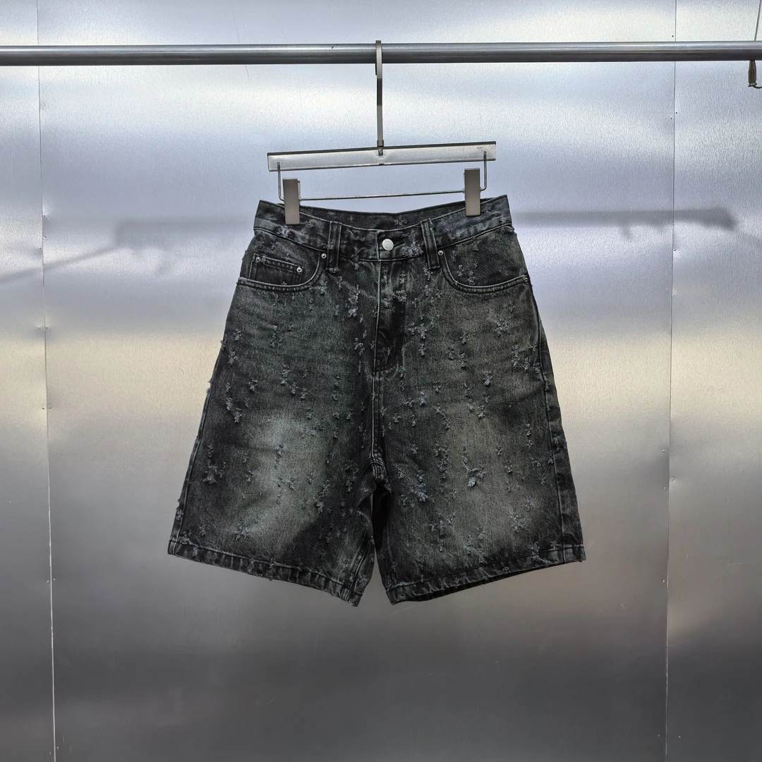 B02(LX)-31848-STA夏款时尚破洞宽松百搭休闲短裤