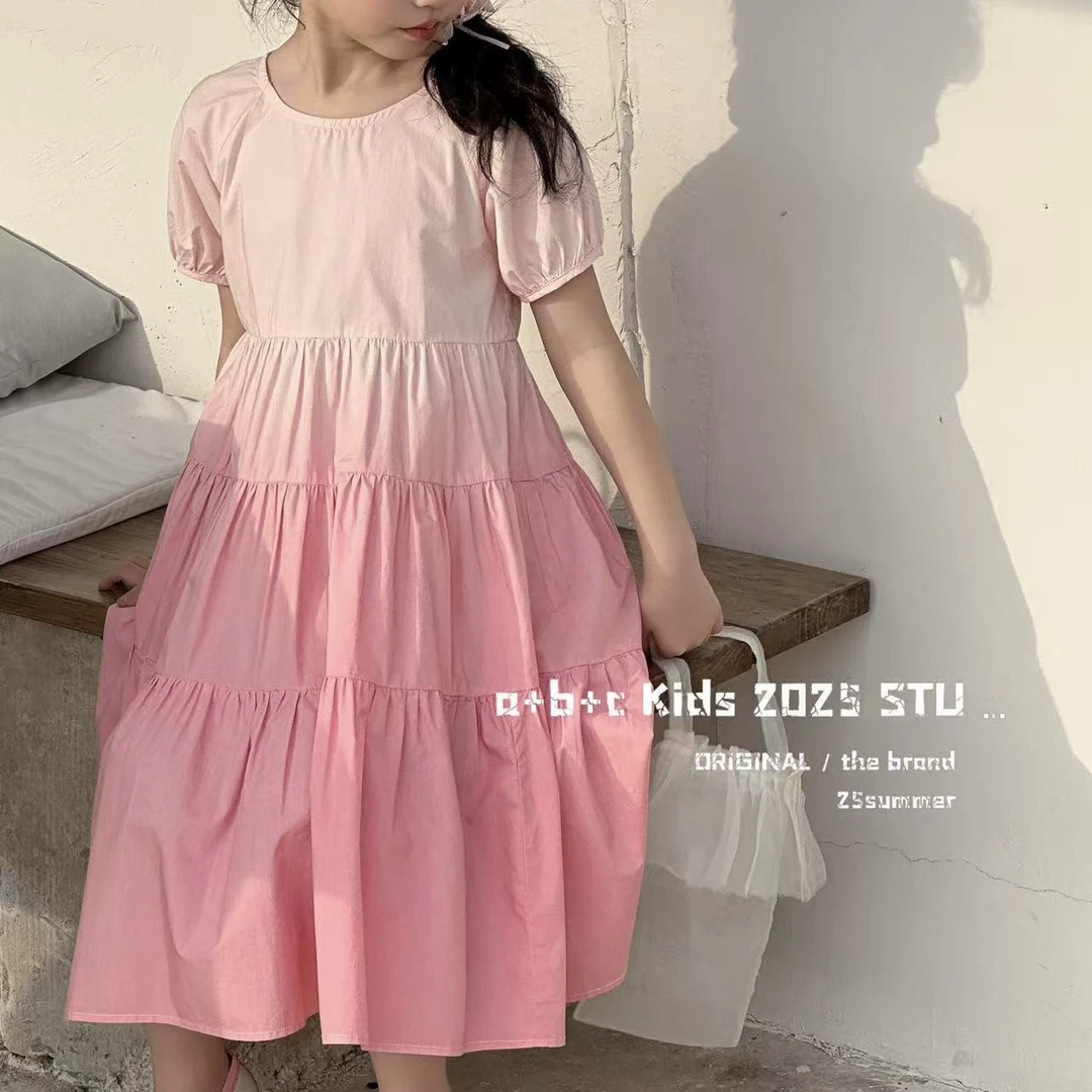 2911儿童渐变色连衣裙