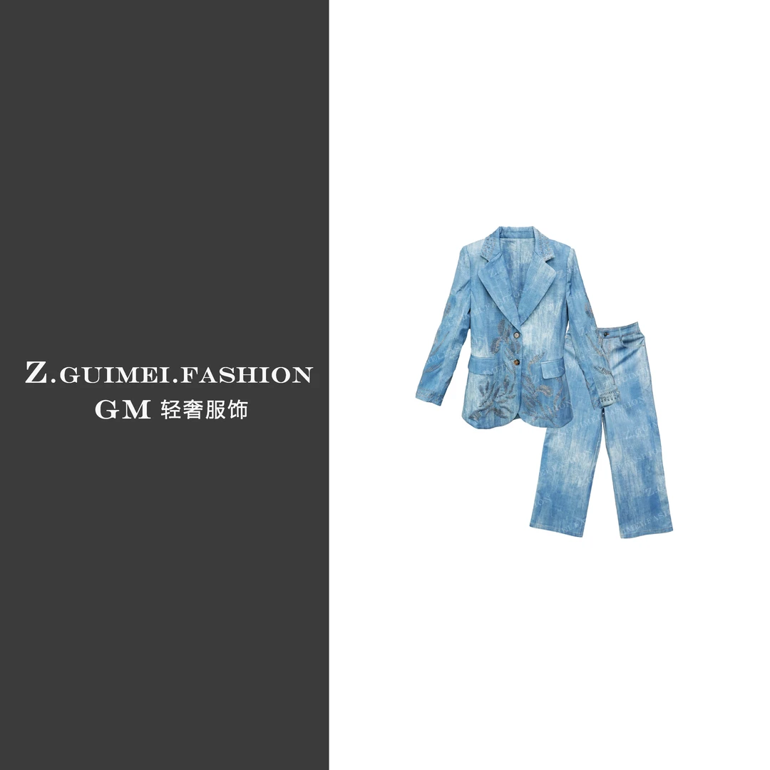 【肆姐高定】设计师款手工编织重工西服套装XY2514