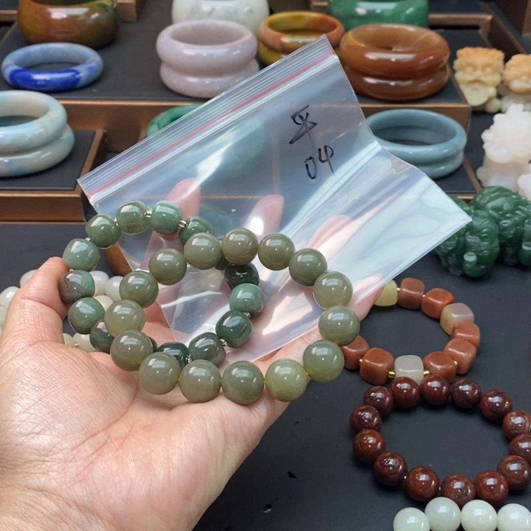 石英质玉手链未镶嵌平*心