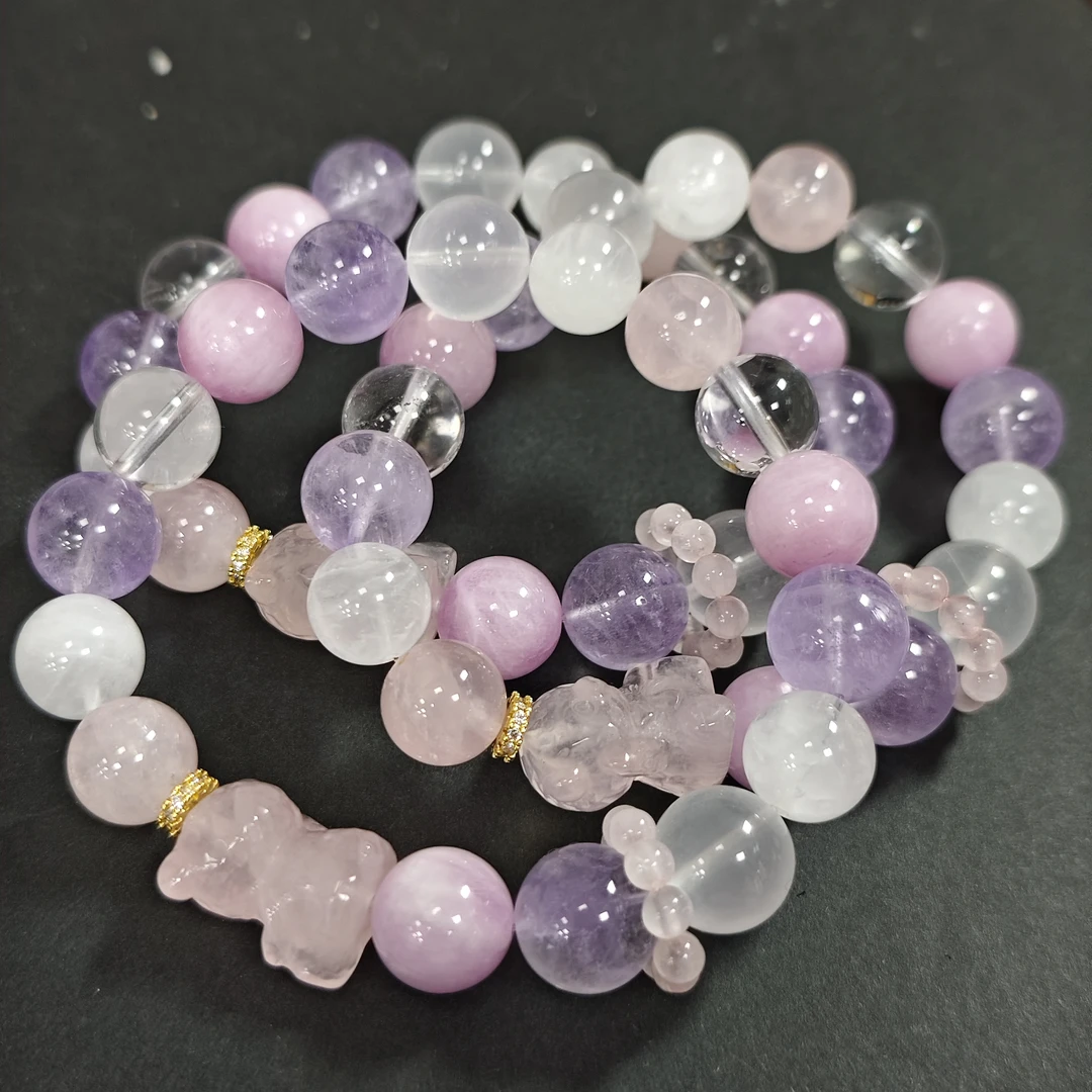 【书记甄选】天然原创水晶单圈手链 多样性发一件 约11mm 8418JS