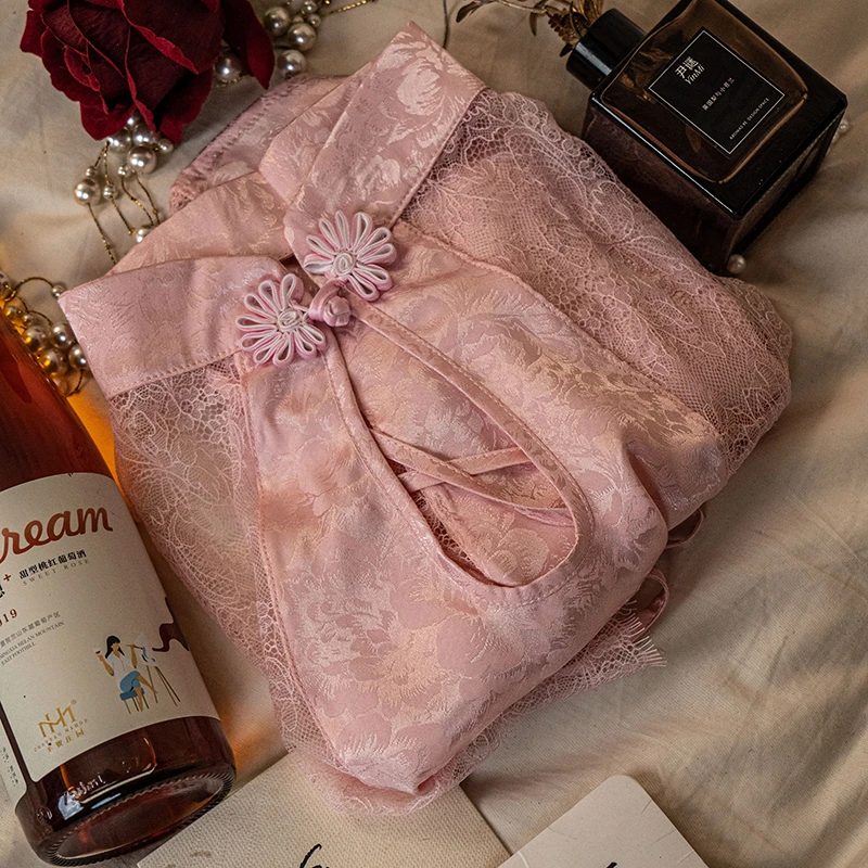 【80-210斤】大码女轻奢睡裙蕾丝禁欲系高开叉吊带裙YYSQ015