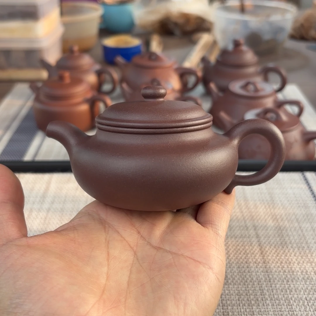 紫砂茶壶半手工老紫泥仿古壶150cc
