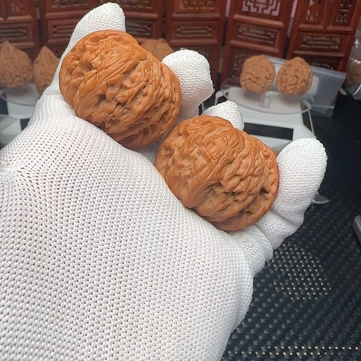 吊坠文玩核桃全品头果闷尖磨盘40➕