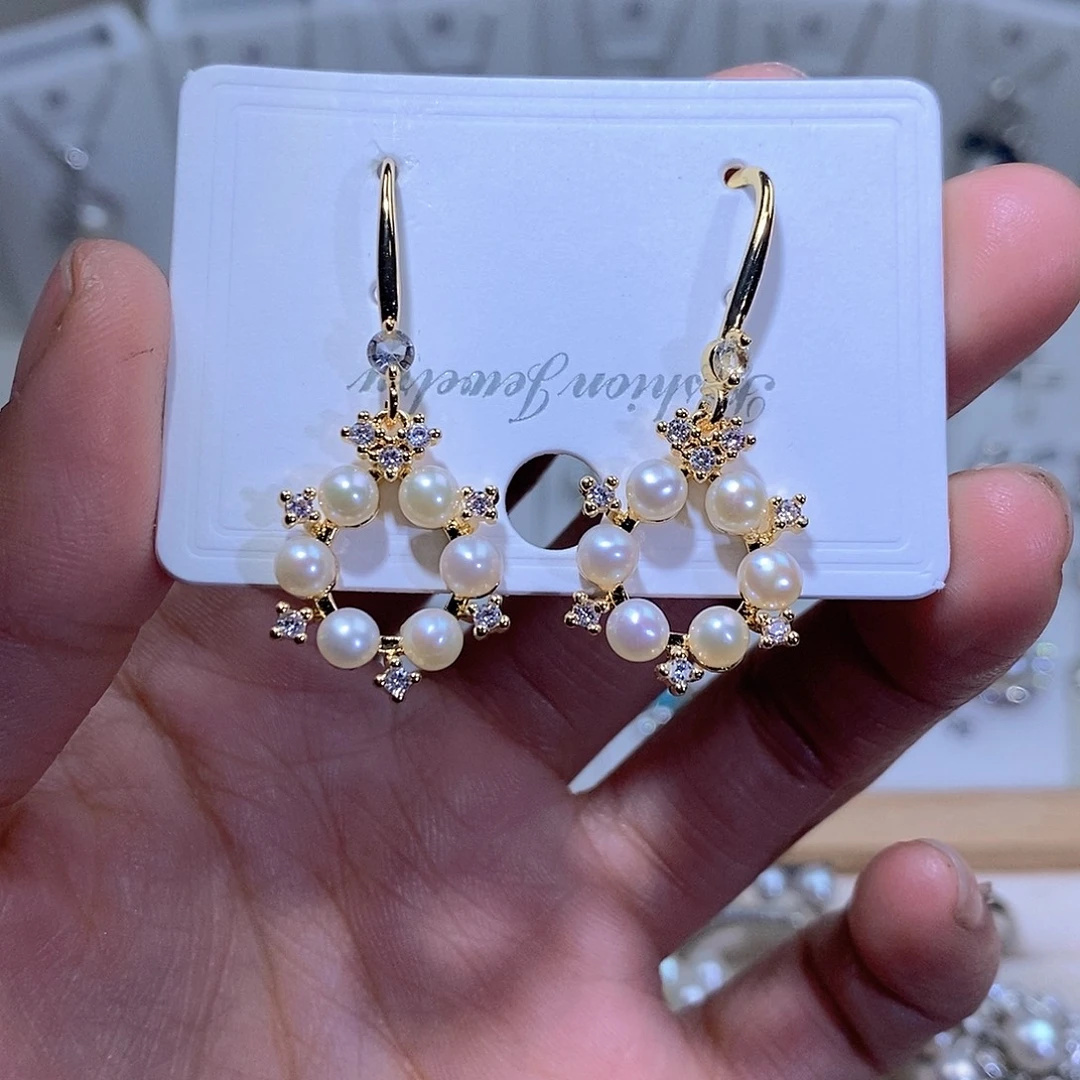 淡水珍珠未镶嵌耳饰