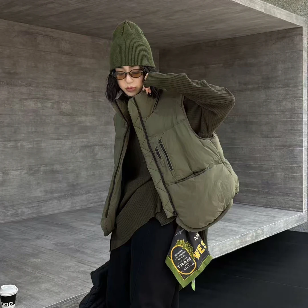 51079大码女装立领短款2025棉马夹宽松秋冬新款休闲外套百搭个性