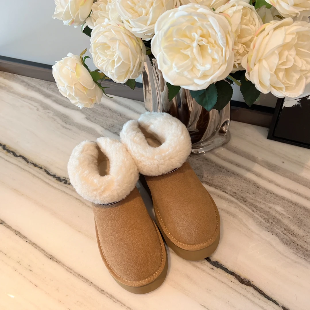 岑岑女装自制【增高两翻雪地靴】冬季 加厚 保暖 增高鞋