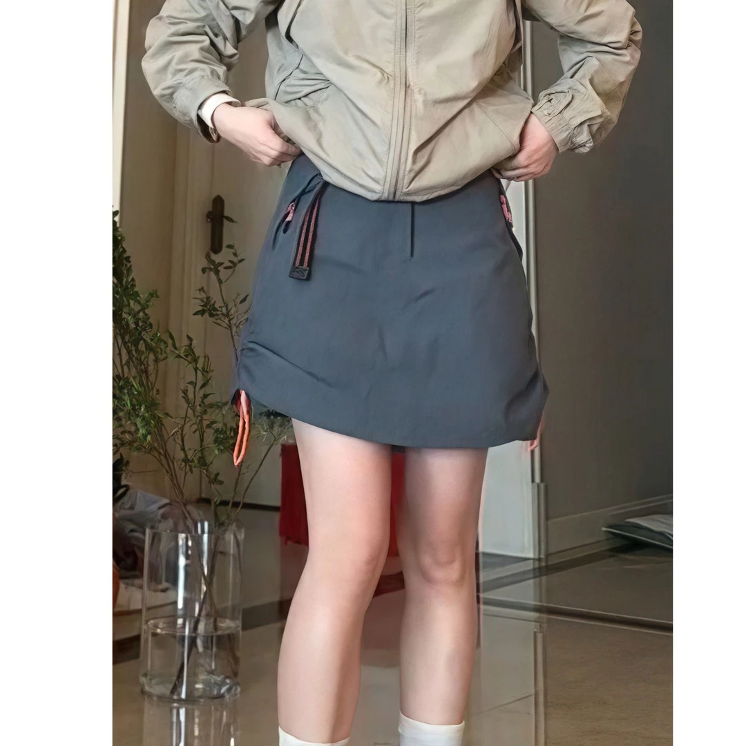2025新款夏季运动裙裤女款半身裙a字户外短裤裙军绿色短裙工装裙