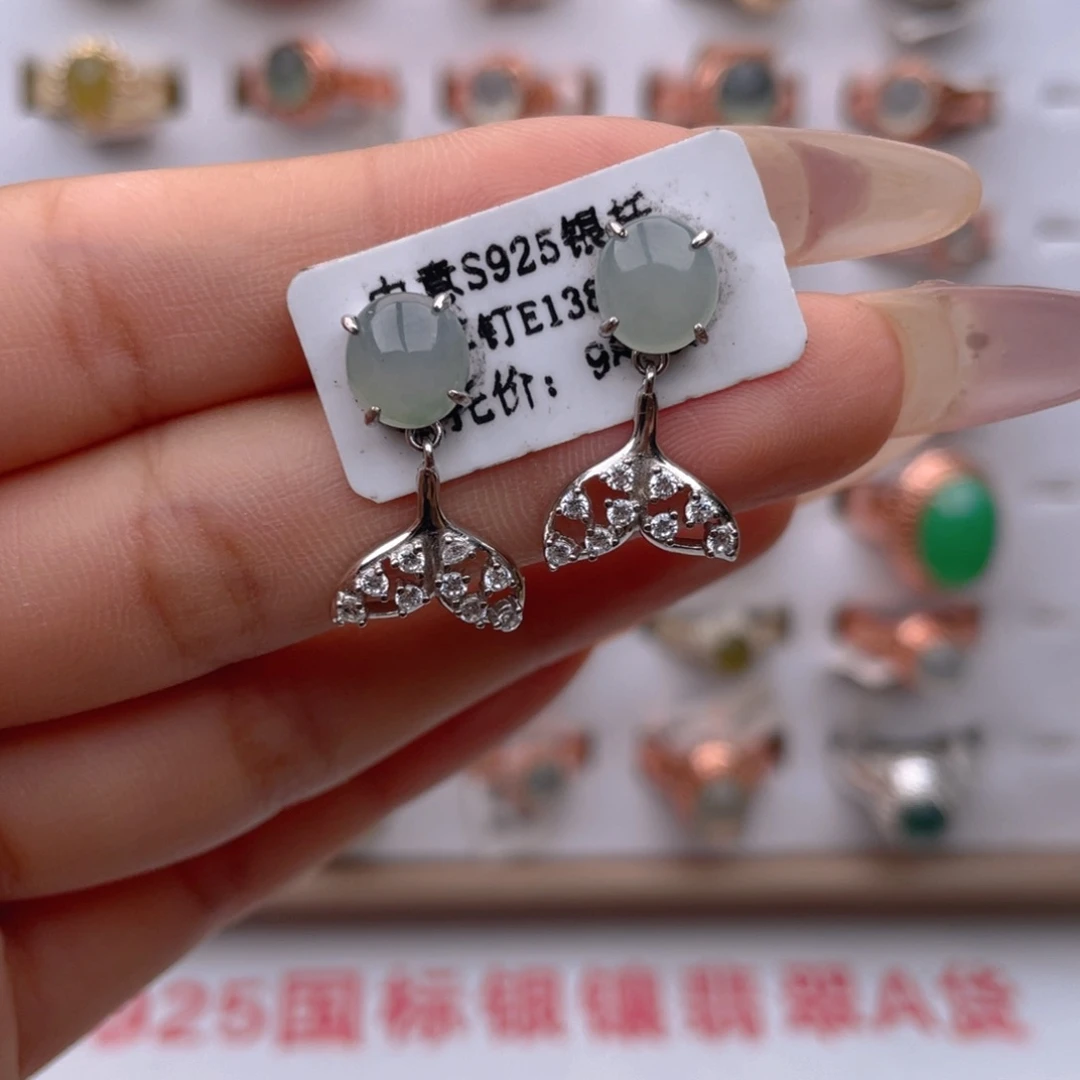 银S925镶嵌手链翡翠111111