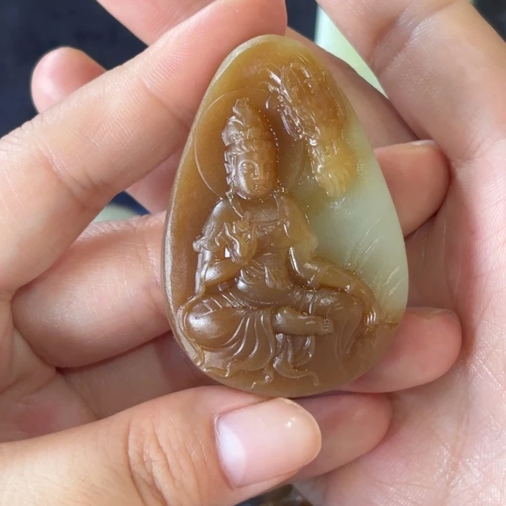 和田玉未镶嵌颈饰岩***麦代购定制不退货