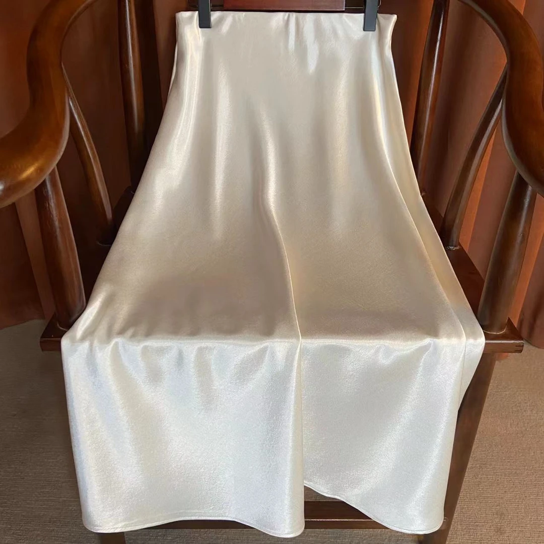 【十岚】 时尚女装半身裙高档优雅新中式质国风四季中腰女高腰A字裙