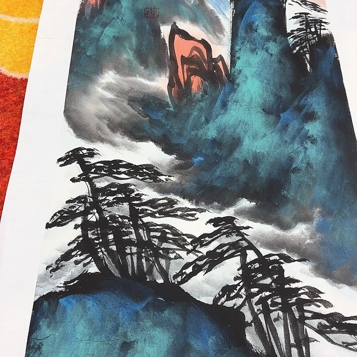 国画姜国华老师国际展览原作