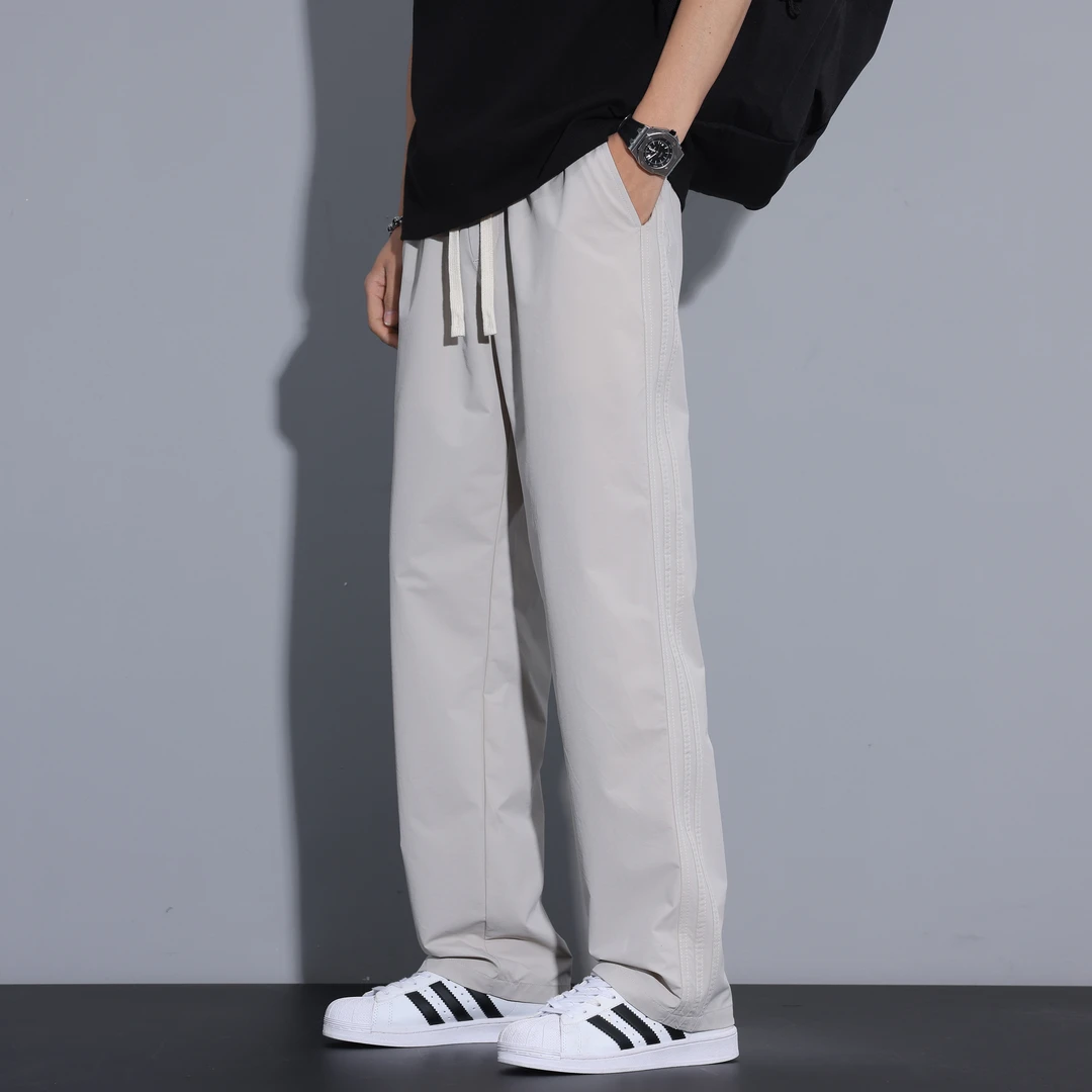 Kuvine休闲裤男夏季薄款美式宽松直筒长裤2025新款运动裤子男