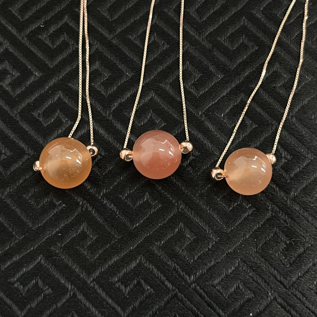 原矿无优化保山南红s925银镶锁骨珠多样性发1