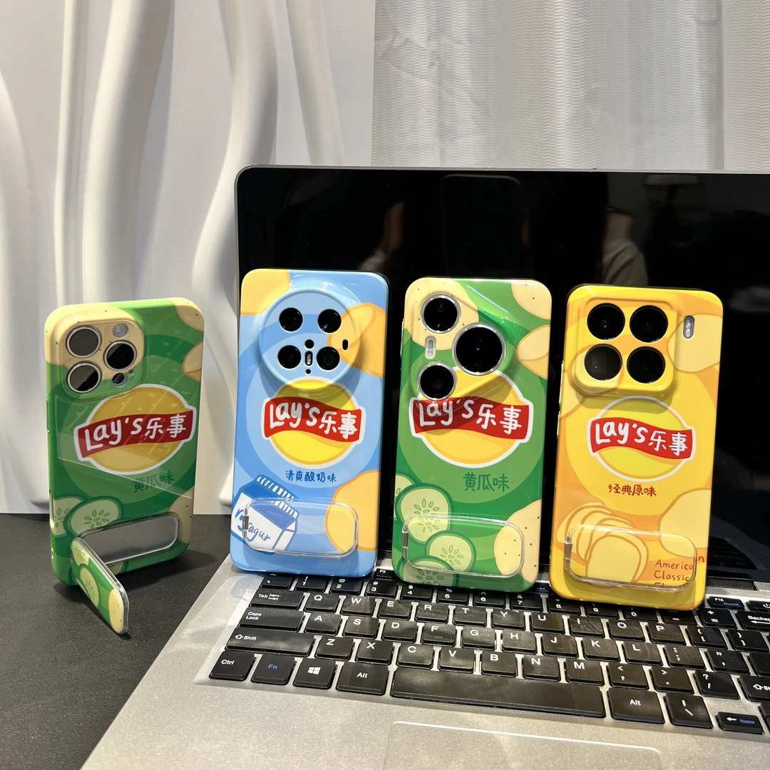 薯片菲林硬壳适用苹果华为VIVOOPPO小米手机壳16PRO/15防摔壳