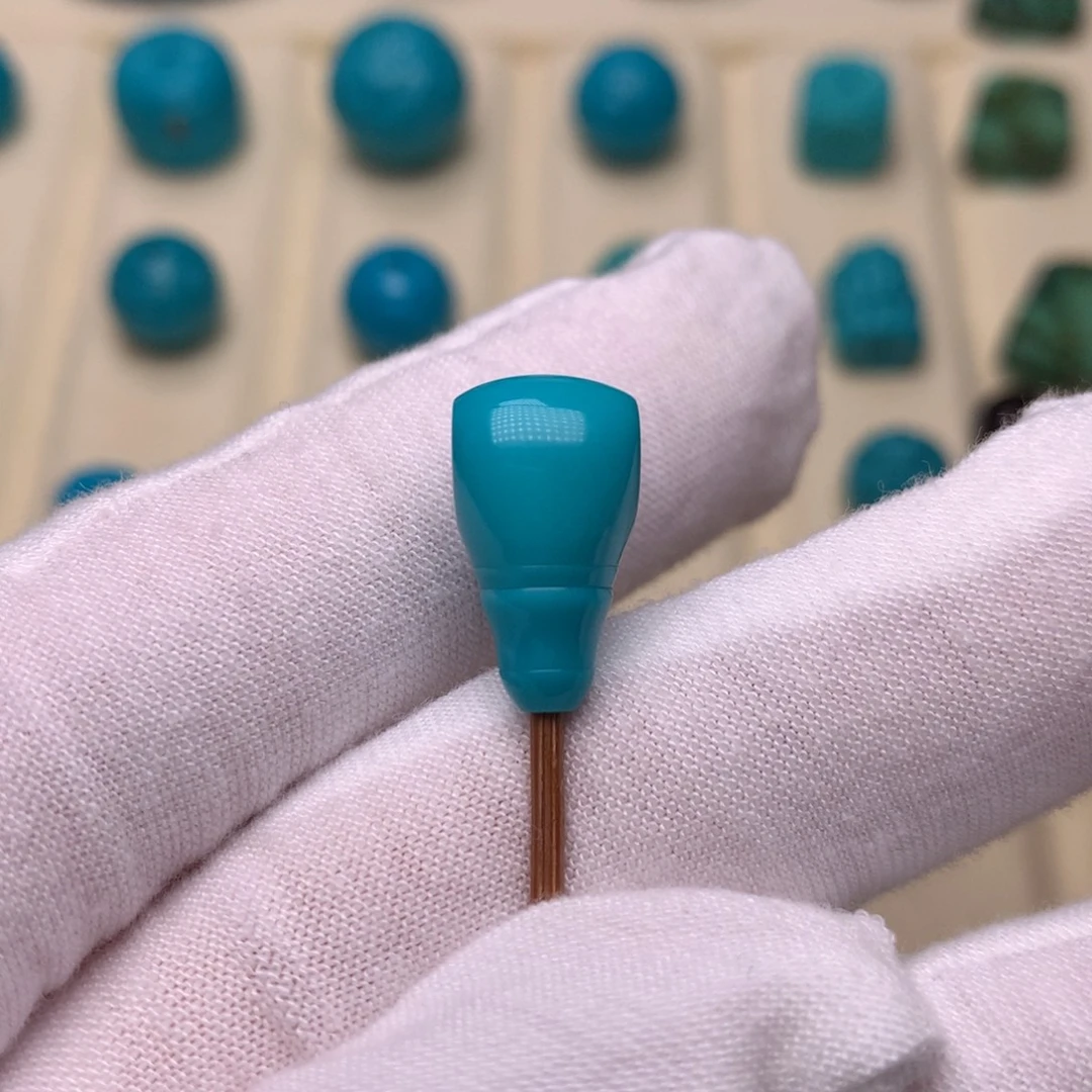 绿松石未镶嵌绿松石三通9.2