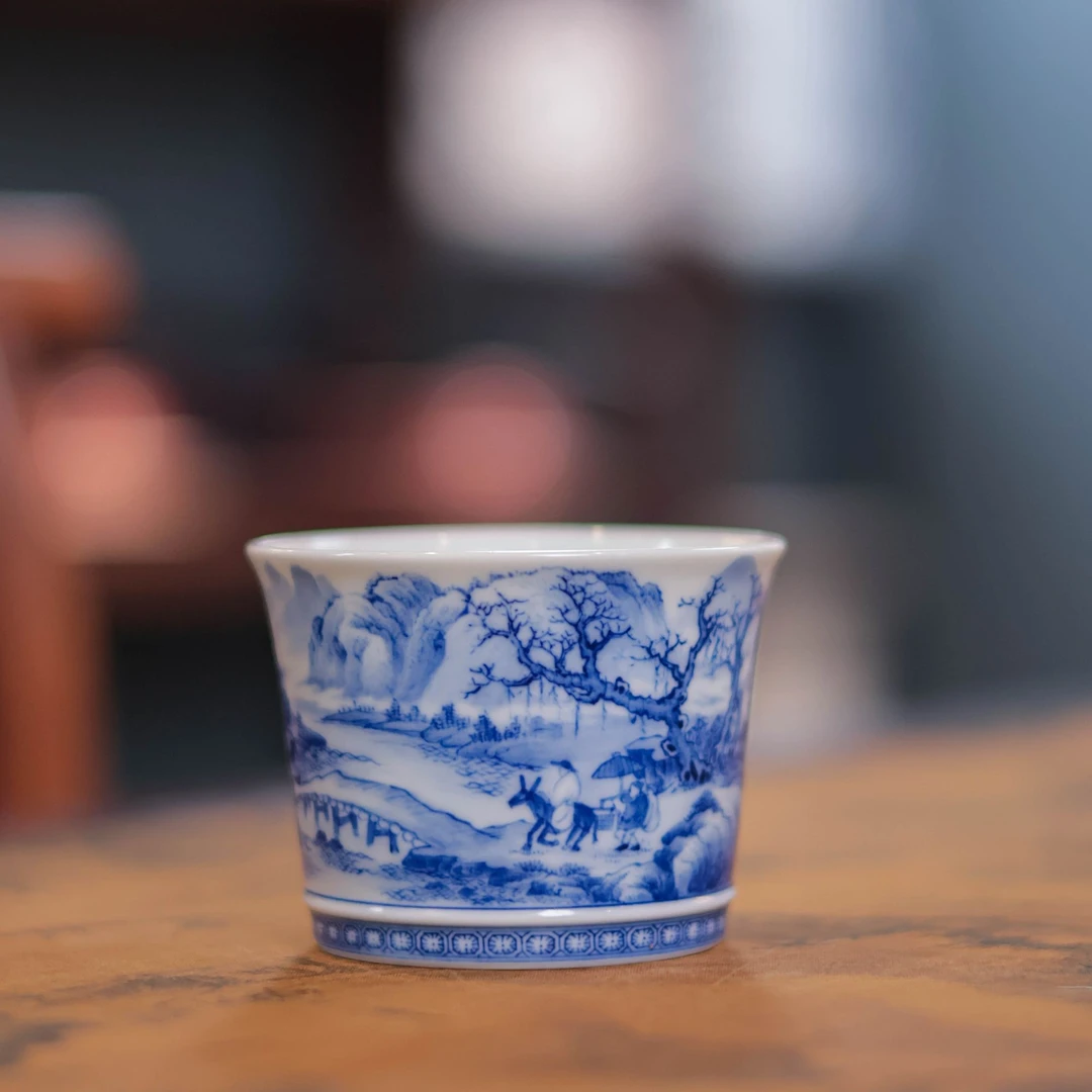 艺家仁·山水直口杯（汪鹏）景德镇纯手工手绘