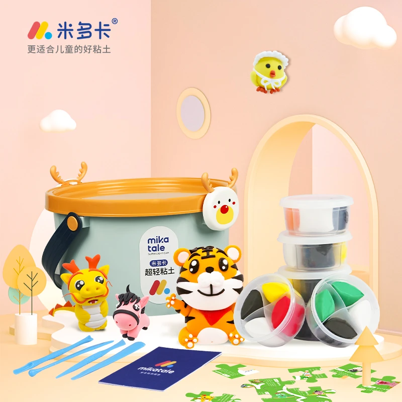 桶装粘土儿童玩具