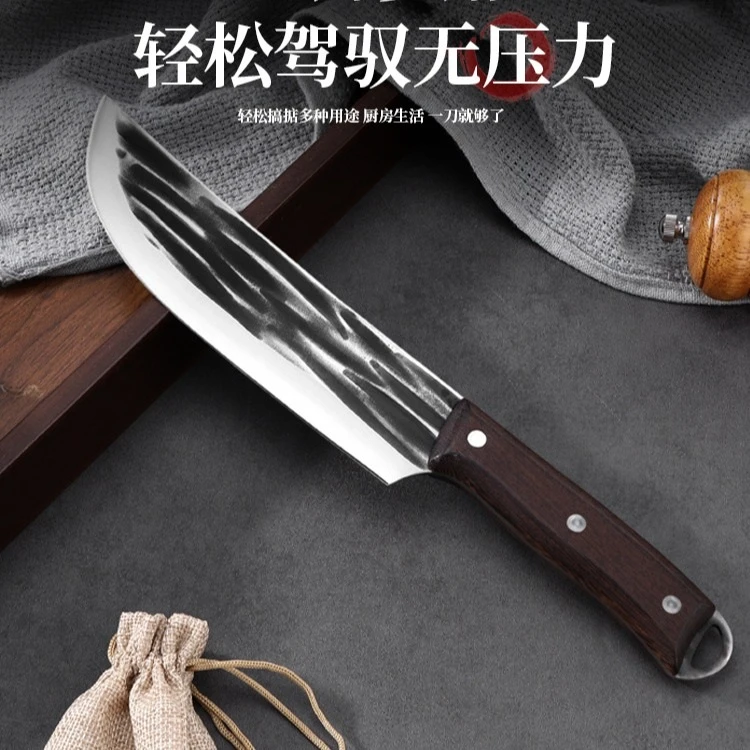 手工锻打切肉刀割肉剔骨刀锤纹专业卖肉分割刀锋利家用菜刀刮毛刀