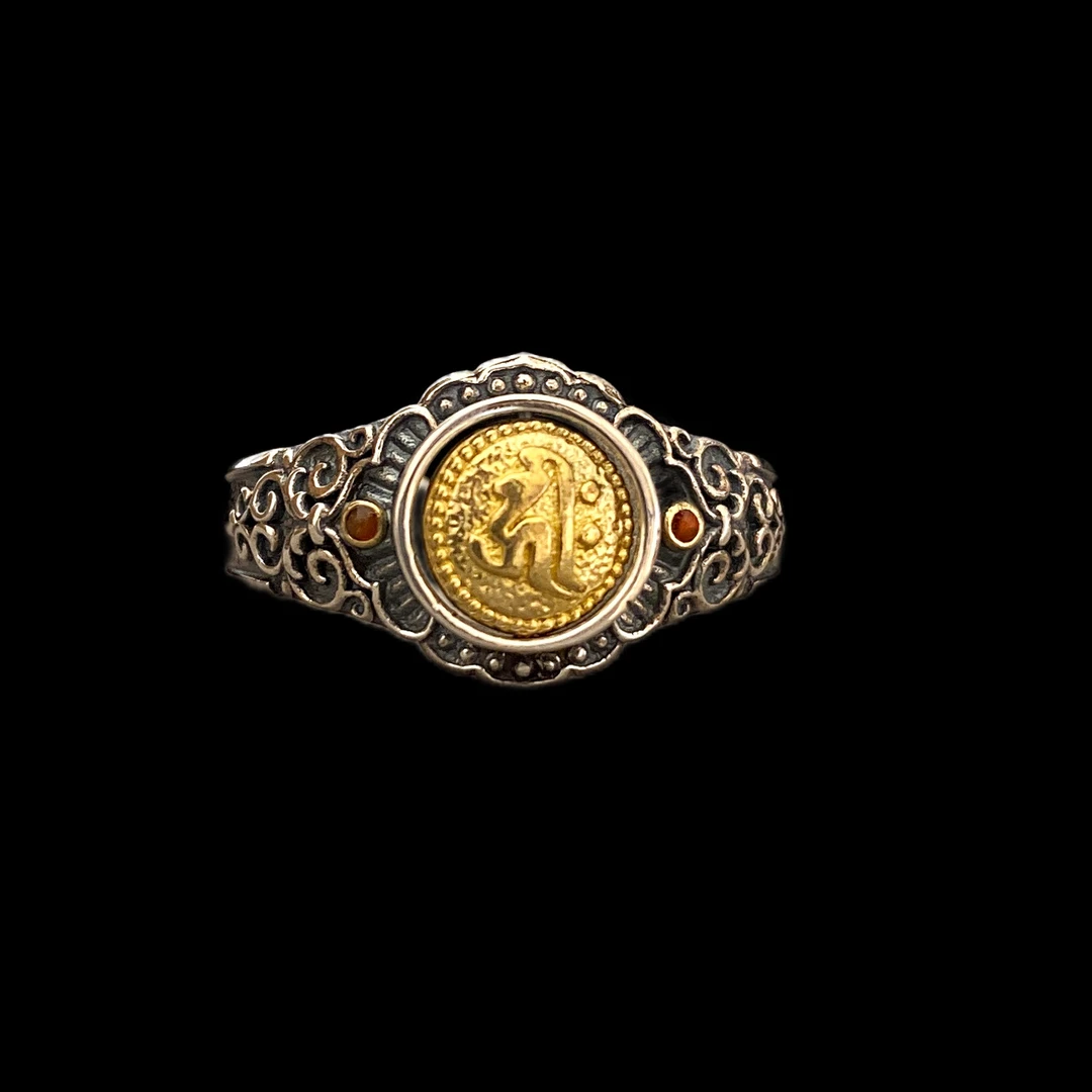 925银戒指 V8781 银戒指（阿弥）孤品.