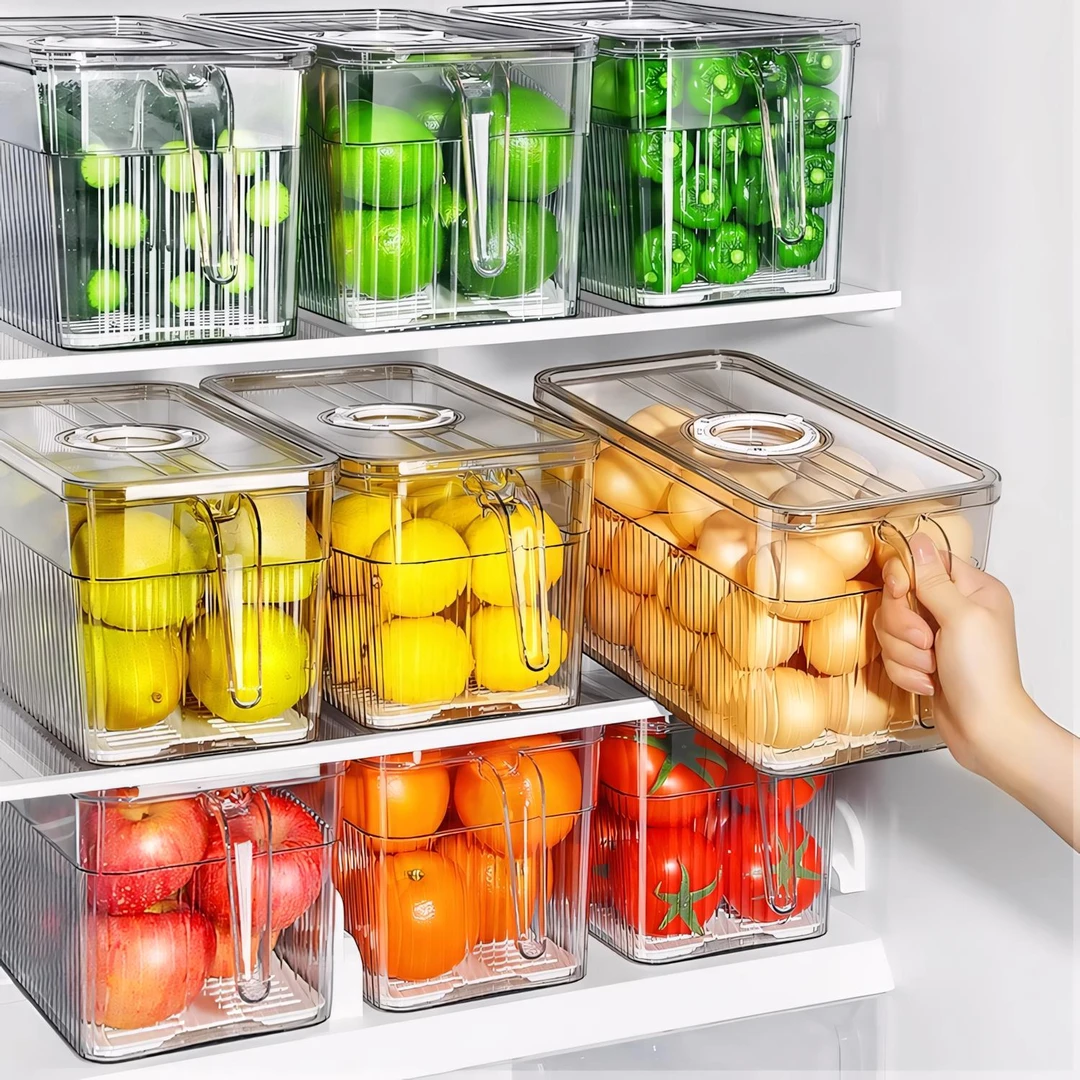 日本冰箱整理盒收纳盒保鲜盒食品级专用鸡蛋蔬菜储物密封冷冻盒子