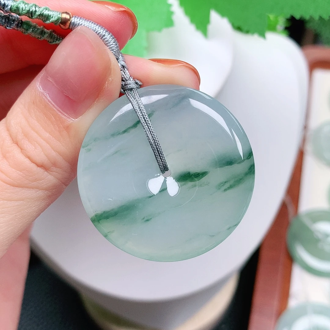 广***务翡翠未镶嵌颈饰平安35-6