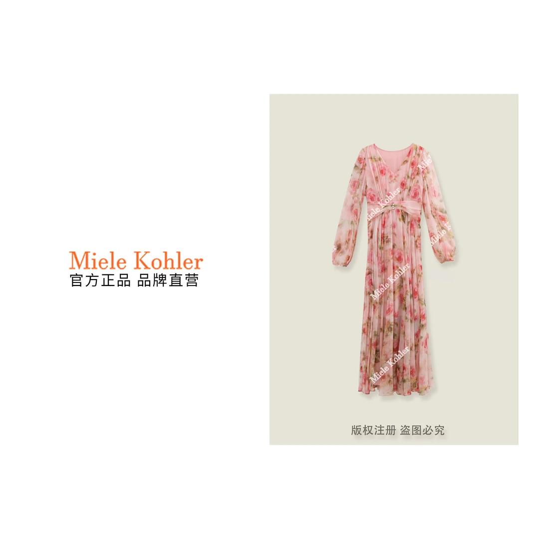 新款法式轻奢时尚气质高级感精致 连衣裙MKOMB8366【澳门小源同款】