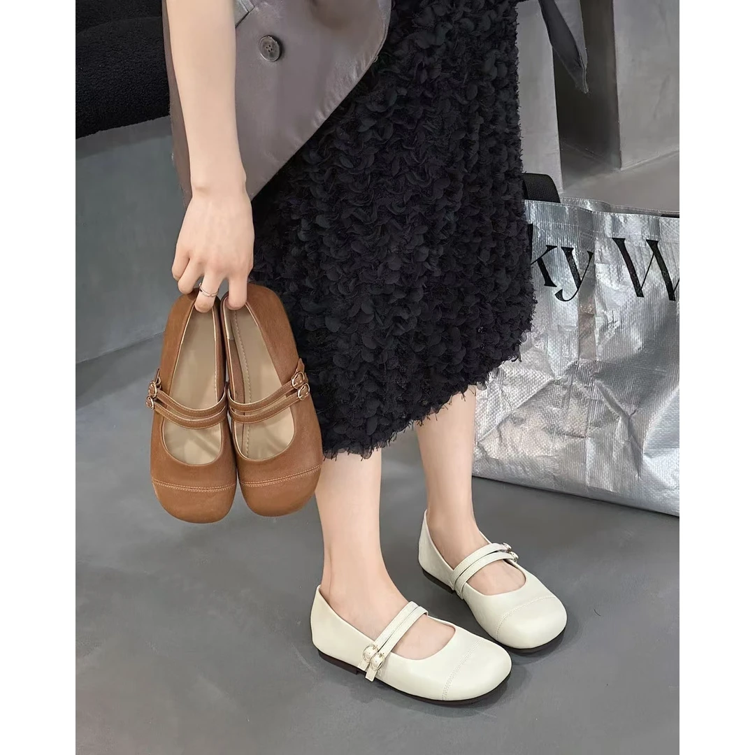881-2低跟舒适玛丽珍鞋圆头缝线小单鞋舒适女鞋