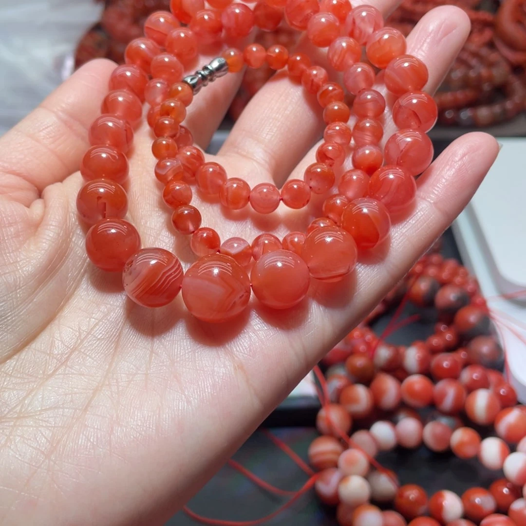 南红玛瑙手链未镶嵌
