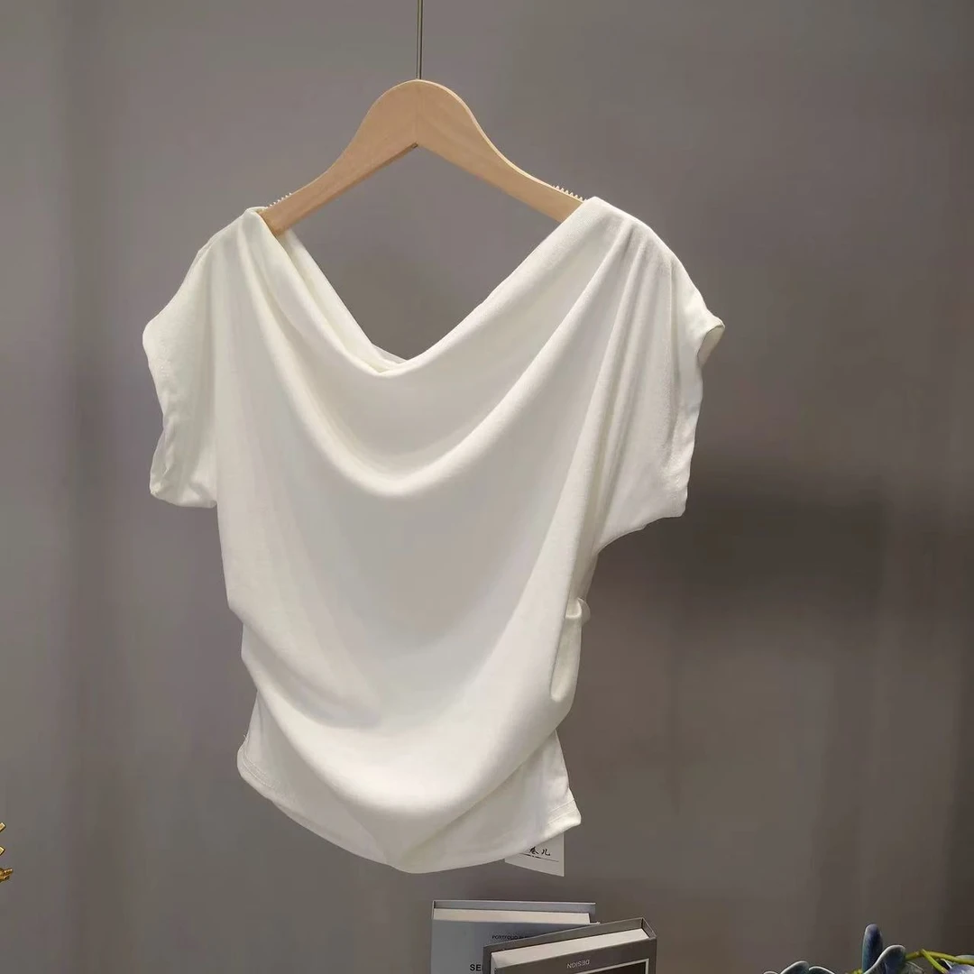 Z.X  气质显瘦设计款一字肩上衣  9010（C4↓）