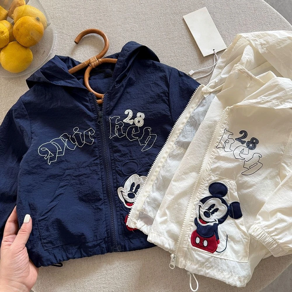 儿童连帽外套男夏季2025新款小童卡通防晒服薄款宝宝防晒衣女透气