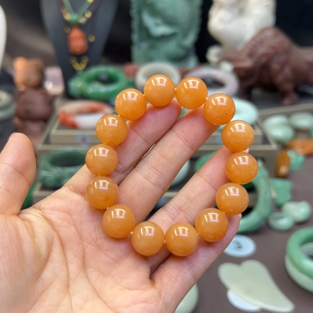 未镶嵌手镯石英岩玉月*酱