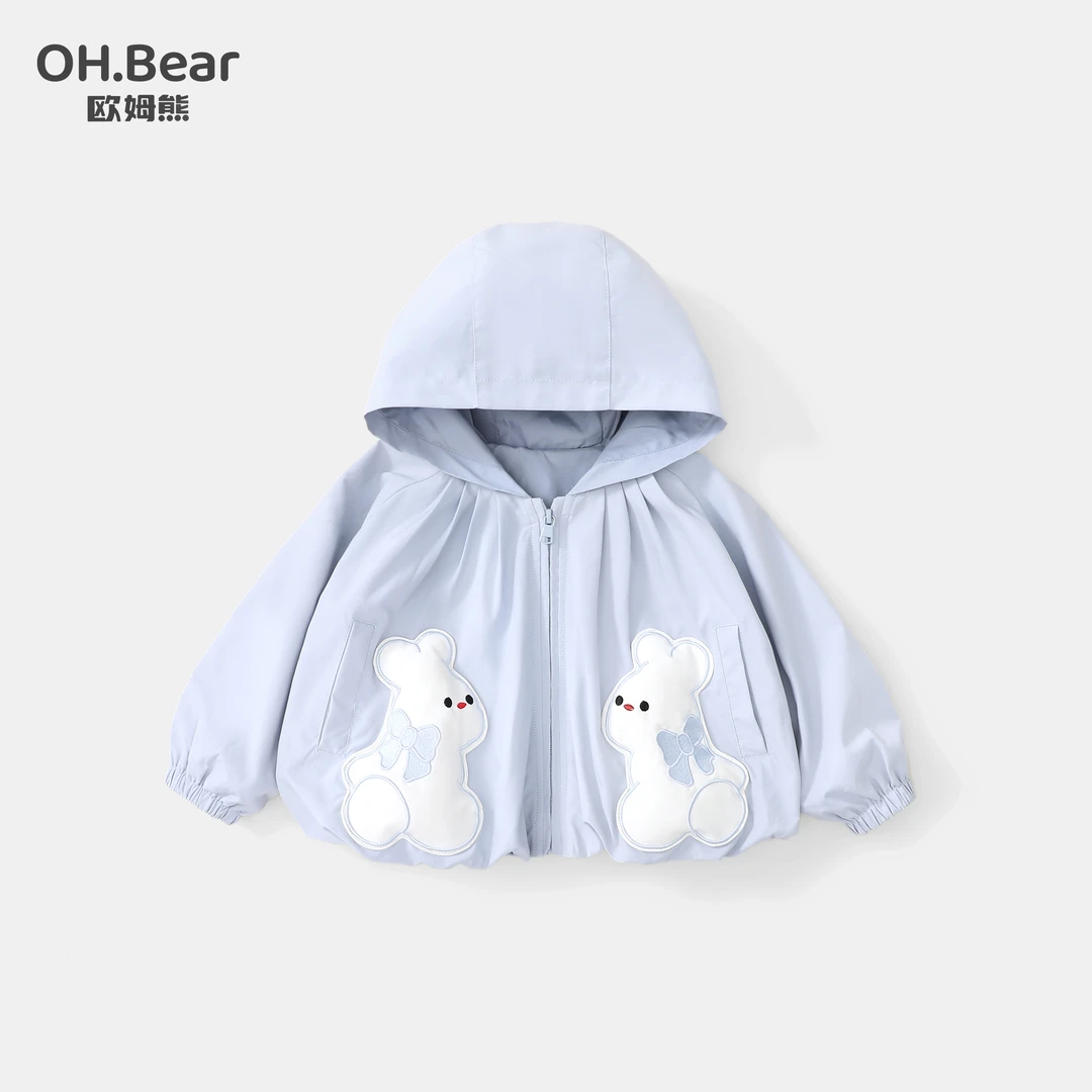 女童外套春秋款2025年新款卡通女孩宝宝秋季连帽上衣儿童秋装衣服