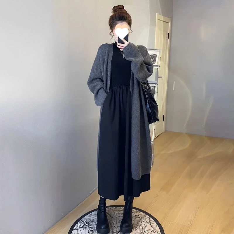 秋女2025年新品时尚套装连衣裙子入秋一整套早秋高级感外套穿搭