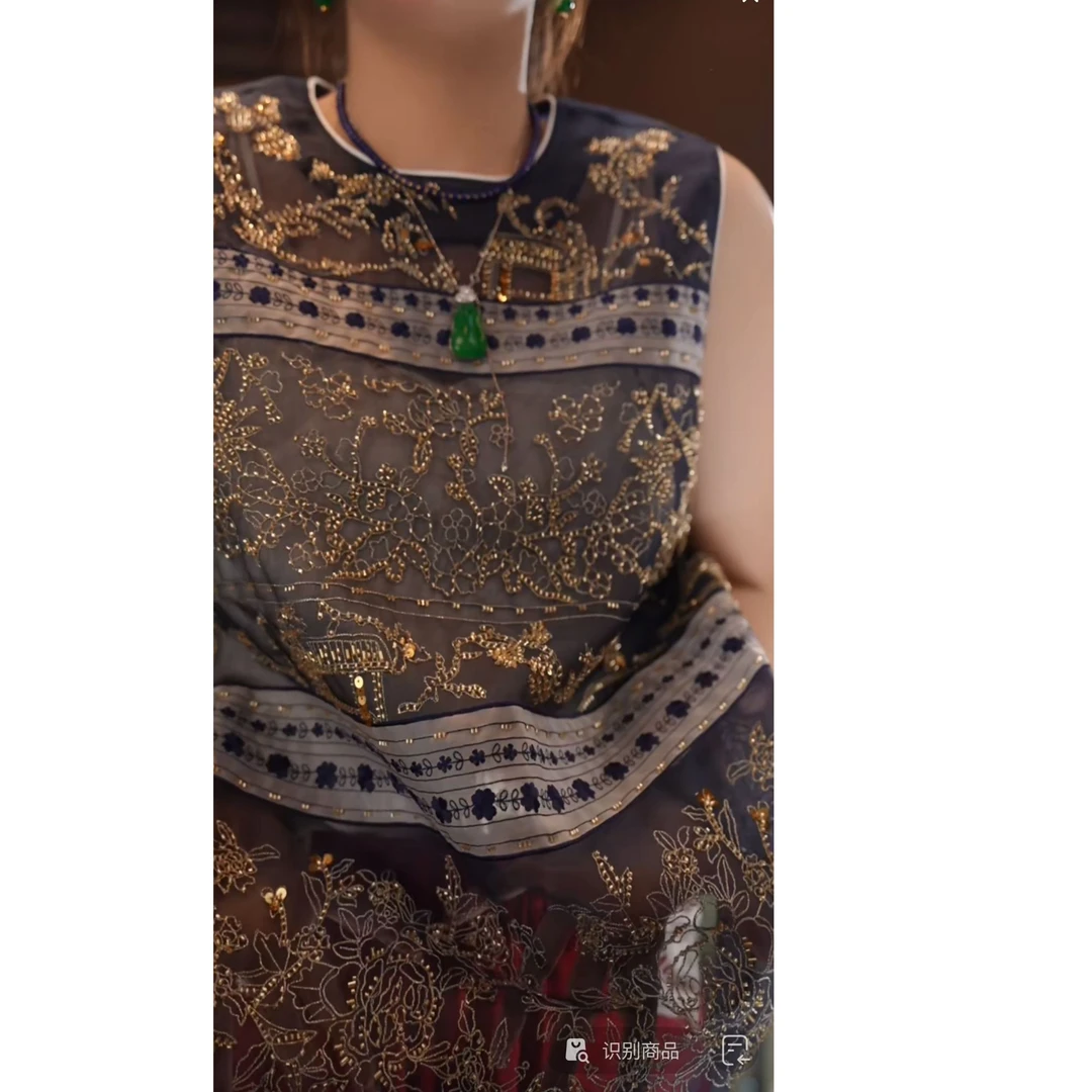 YUNSHUIHE/云水禾新中式国风重工刺绣马甲-S5506