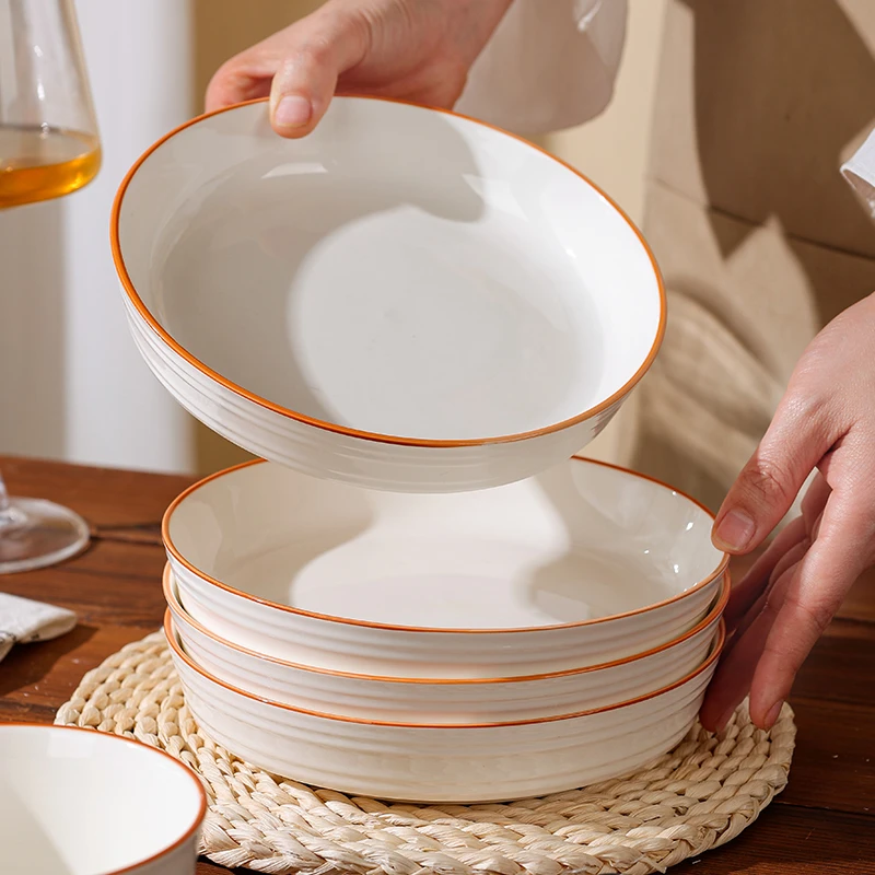 时尚生活7英寸盘盘子家用创意简约陶瓷中式大号日式