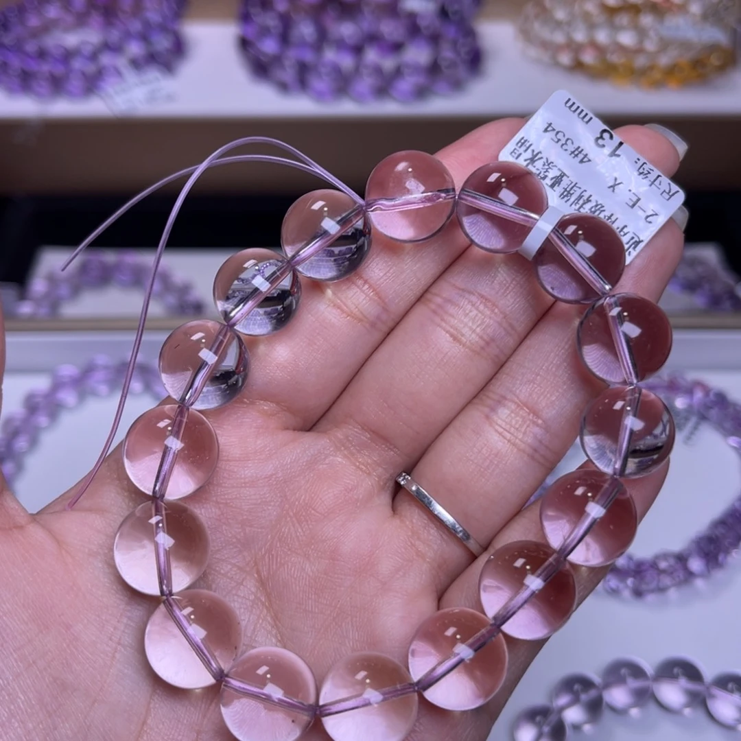 手串紫晶未镶嵌粉玻利维亚