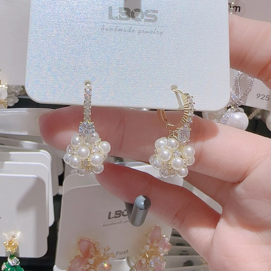 锆石铜合金925银耳环