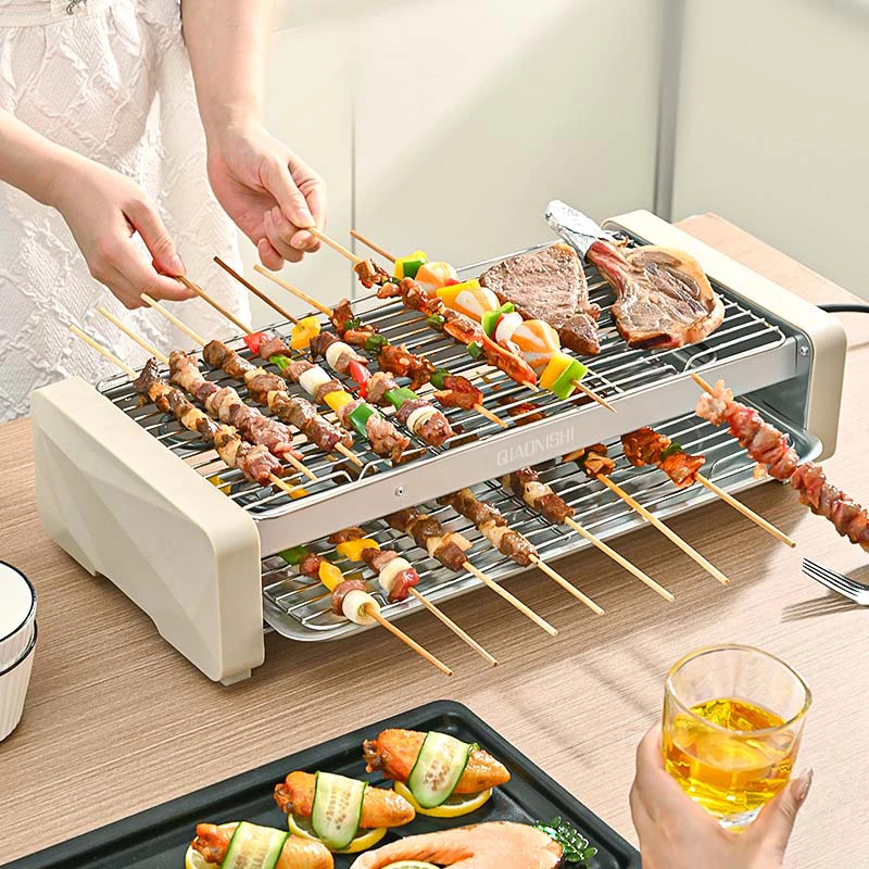 乔尼诗电烧烤炉家用无烟烧烤架电烤盘户外烤串机室内电烤炉电烤锅