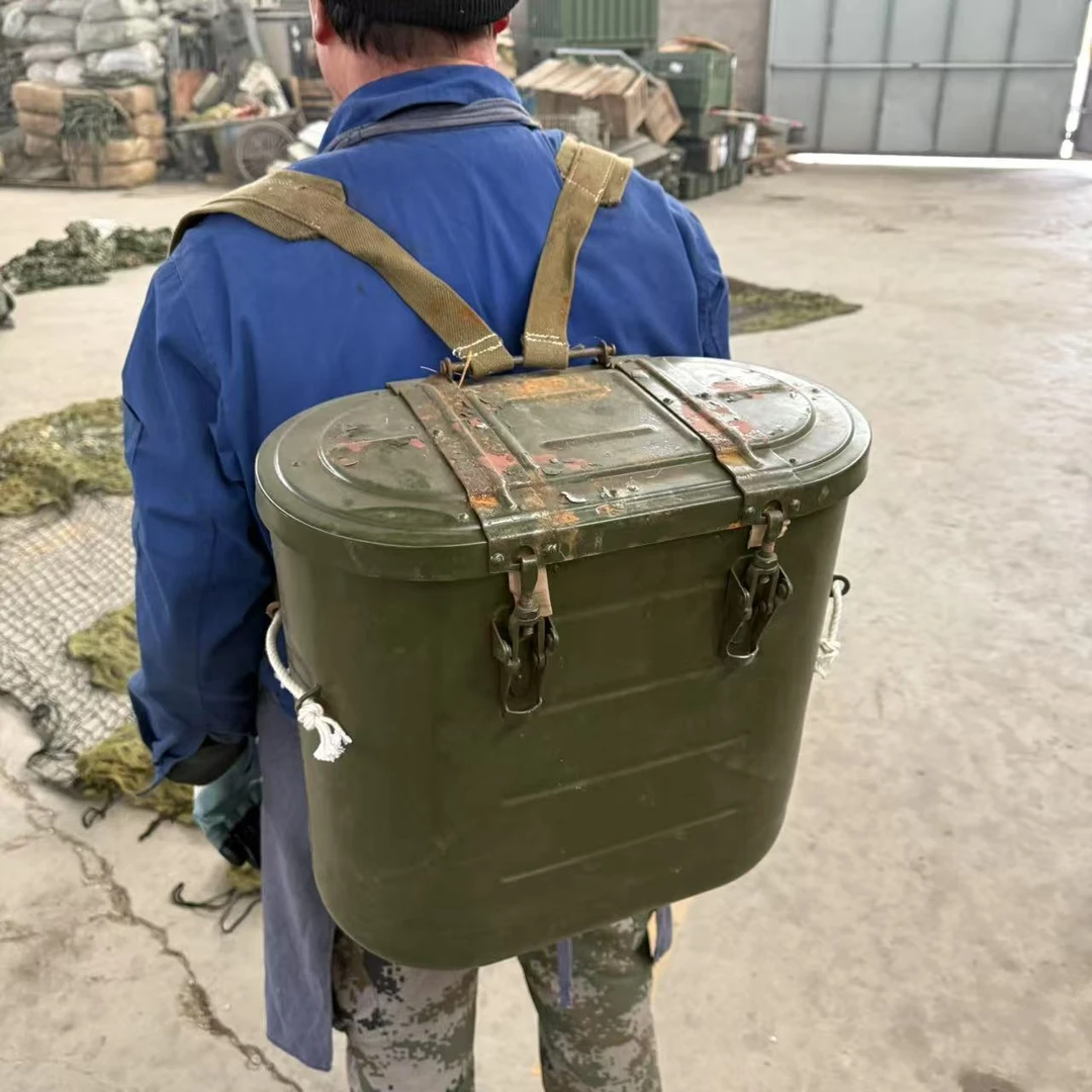 红色收藏1970年代18L保温桶 年代久远磨损