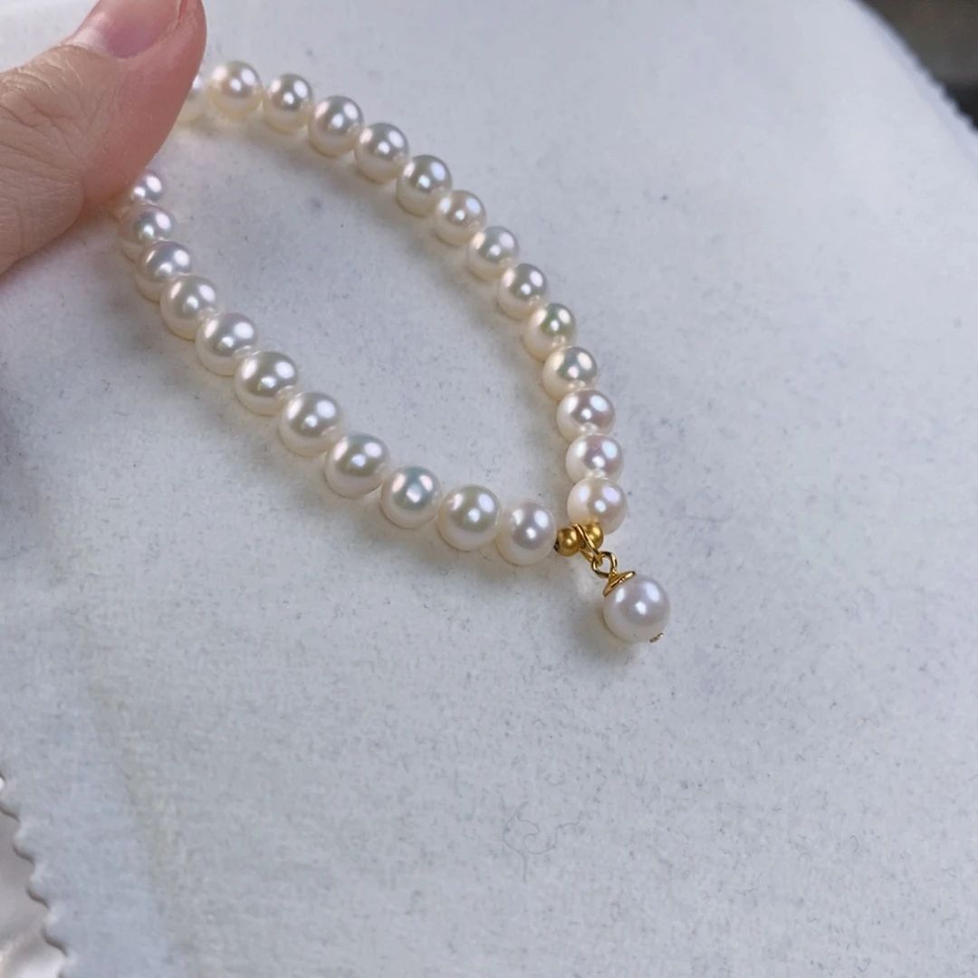 淡水珍珠手绳银S925镶嵌