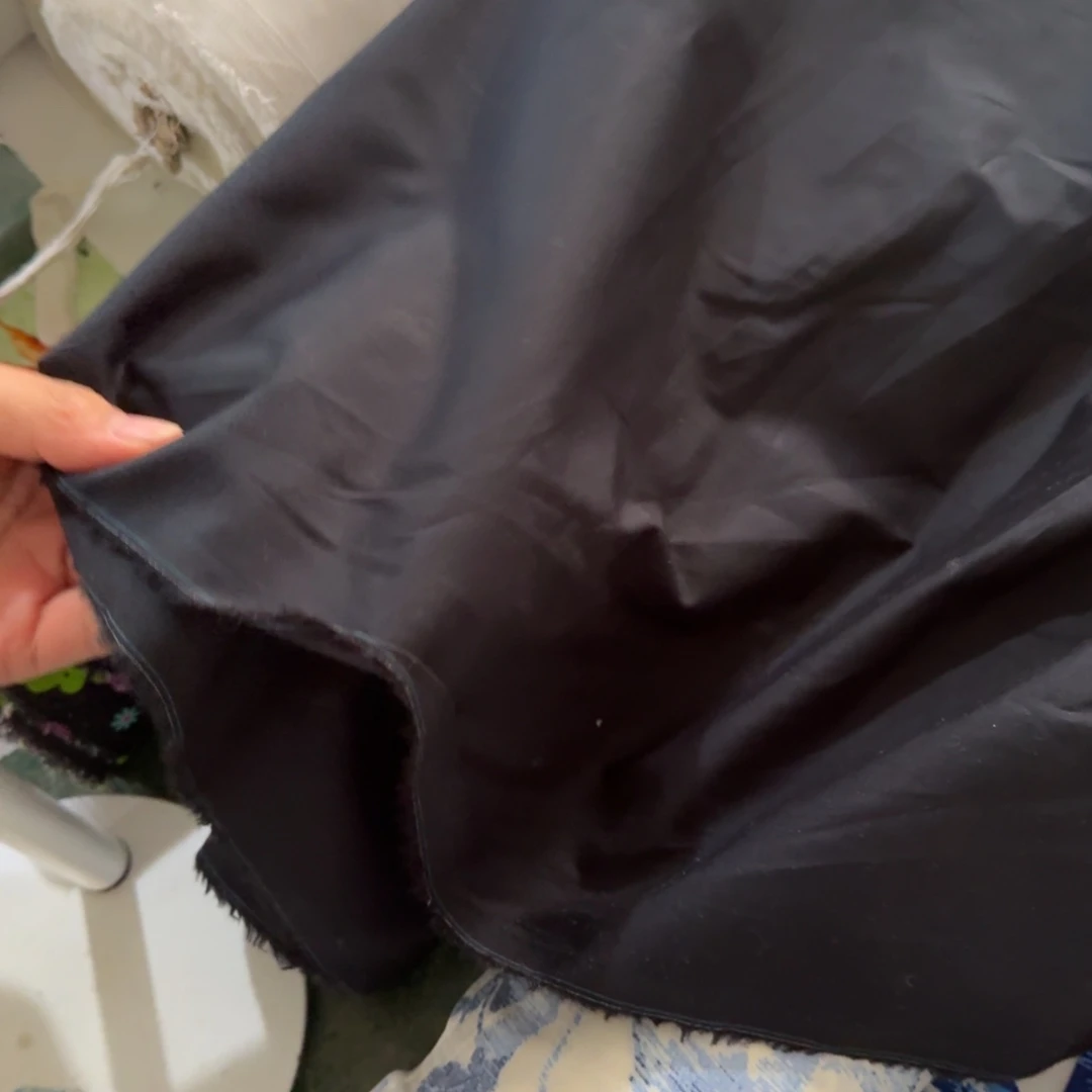 棉品牌纯棉提花格子府绸1米价X1.4米宽B2福袋微瑕黑色