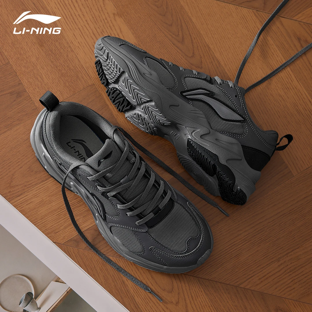 李宁休闲鞋男鞋2025新款脉冲夏季网面复古老爹鞋厚底运动鞋子男款