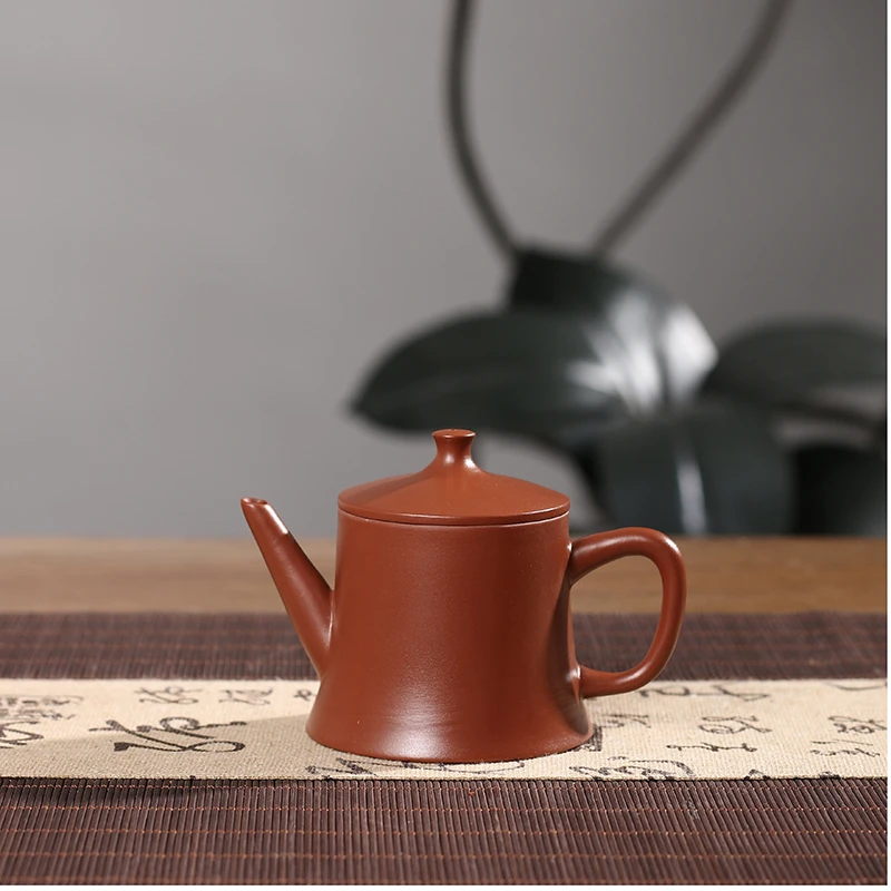 潮州功夫茶手拉壶朱泥开运大口泡茶壶陶壶三杯紫砂茶壶朱泥手工壶