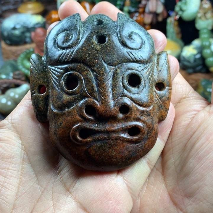 岫岩河磨玉（透闪石质玉）吊坠未镶嵌自***的