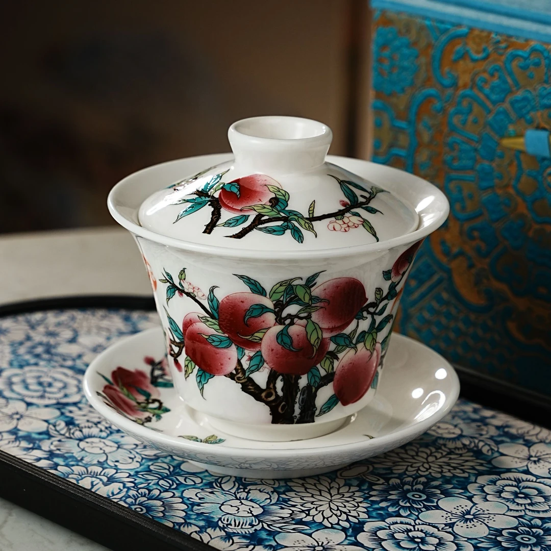 【闪购】九桃三才盖碗精美茶器实用茶具