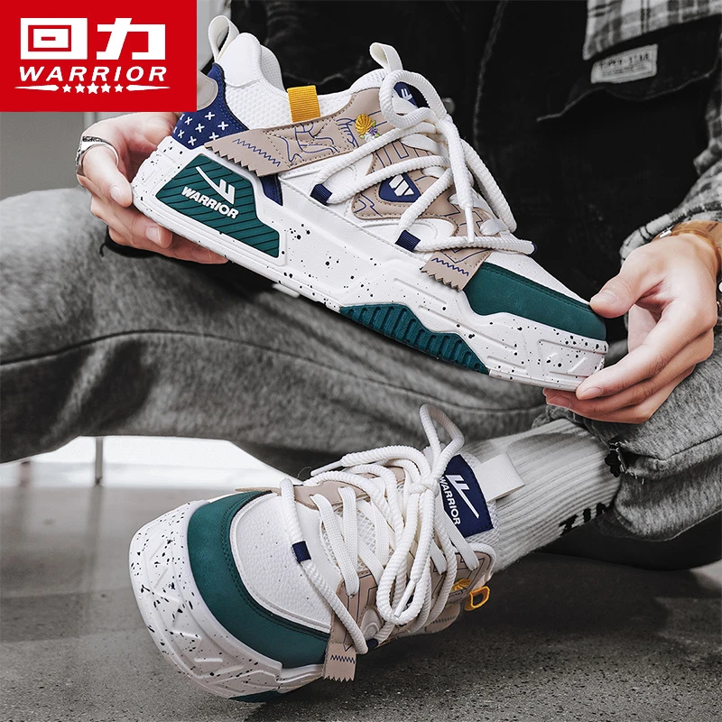 回力秋季新款男鞋低帮透气皮面运动休闲小白鞋韩版百搭潮流板鞋