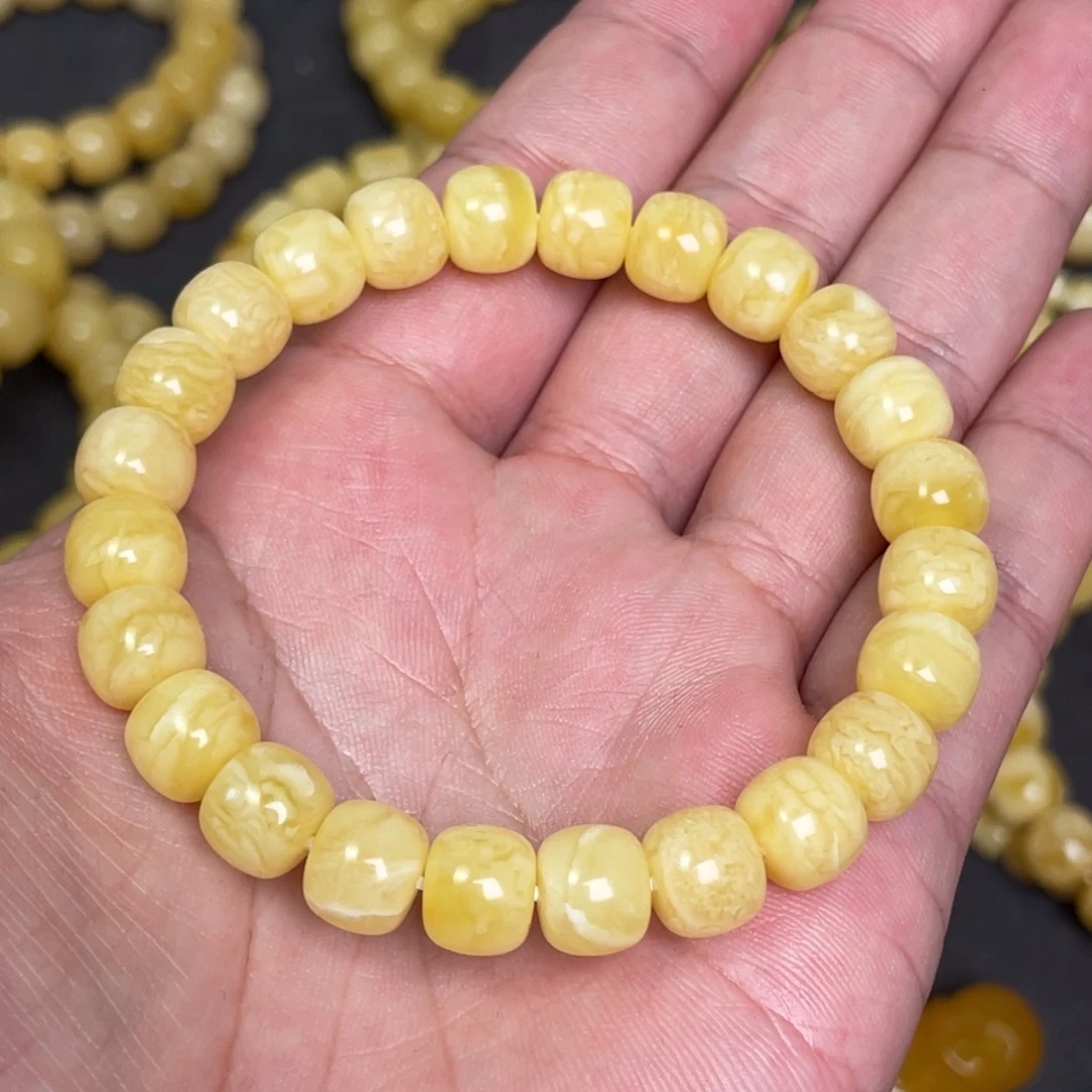 蜜蜡未镶嵌裸石蜜蜡手串9.5mm