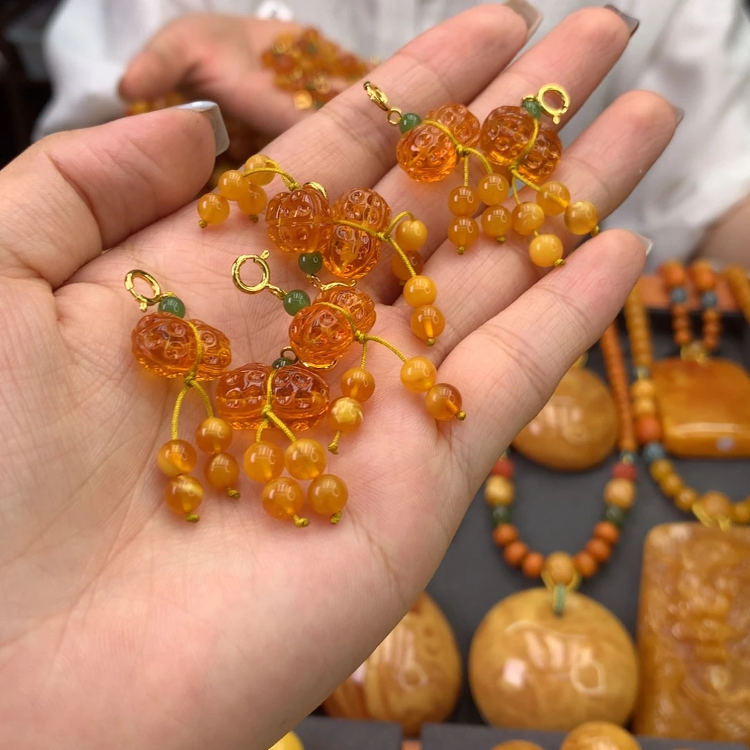 未镶嵌吊坠(不含链)琥珀多样性发一