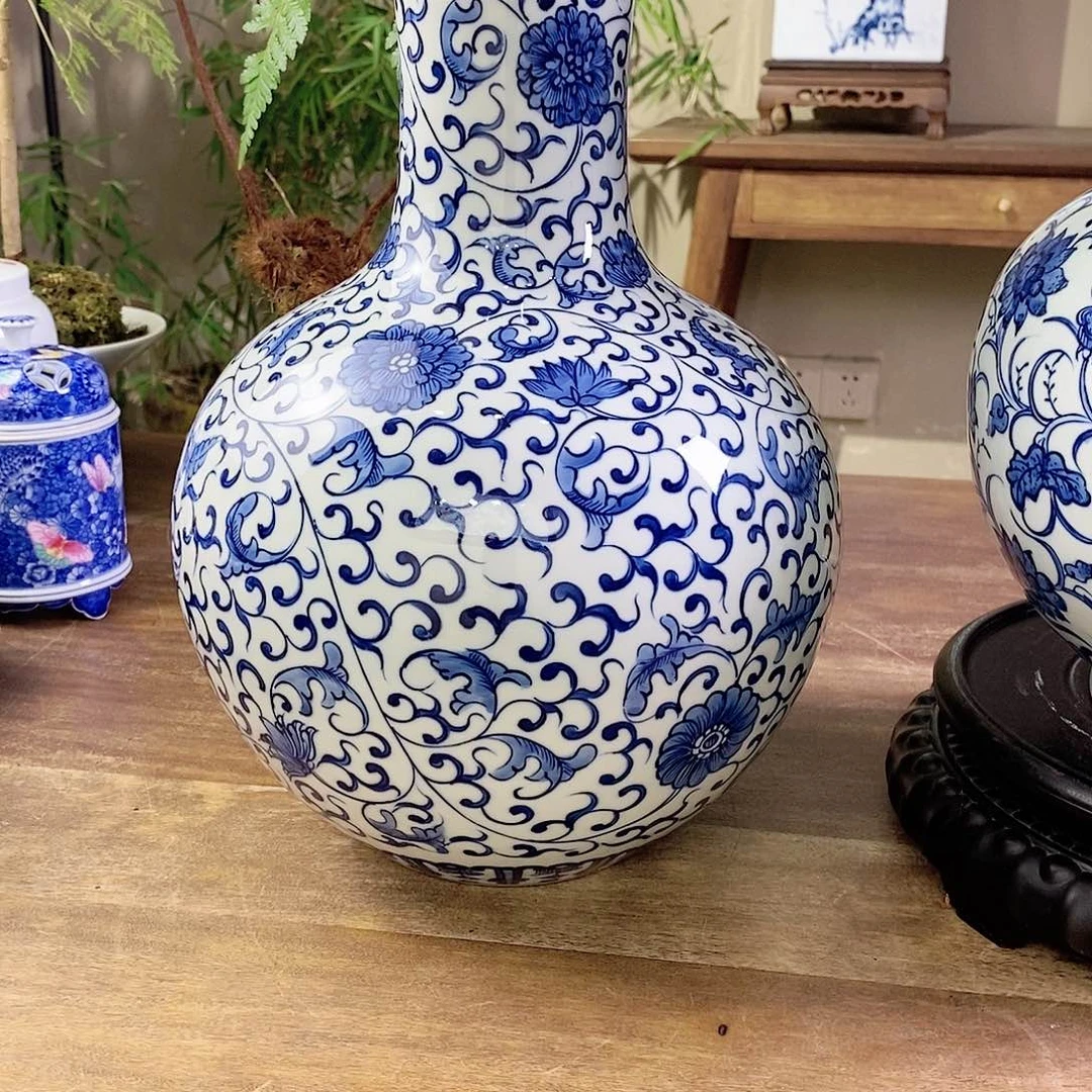 【闪购商品】牵*花景德镇陶瓷家用摆件